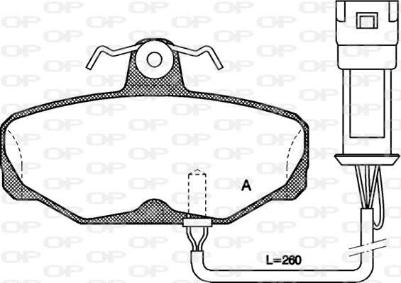 OPEN PARTS Комплект тормозных колодок, дисковый тормоз BPA0205.02